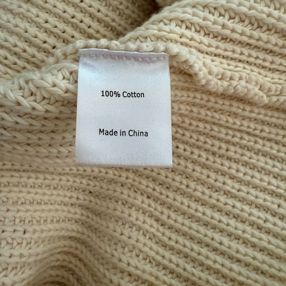 La Ligne Blackberry Long Sleeve Ribbed Knit Sweater in Cream Ivory Size Small - Picture 7 of 9